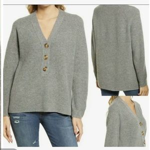 Madewell Merino Wool Chunky 3 Button Sweater